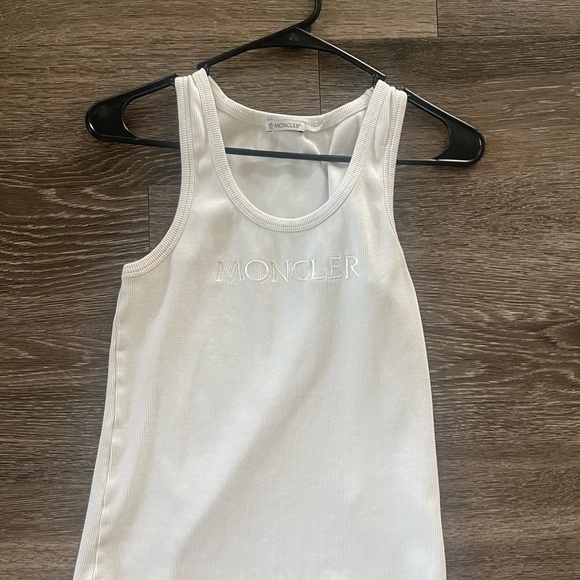 Moncler white tank top. - Picture 1 of 4